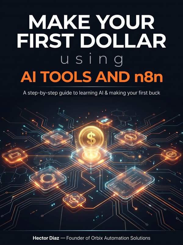 Cover of Make Your First Dollar Using AI Tools and n8n by Hector Diaz